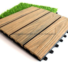 Barefoot Friendly Crack Free Outdoor Patio/ Balcony/ Garden Floor Interlocking Tile Anti-Slip Plastic Wood Tiles WPC Composite Deck Tiles